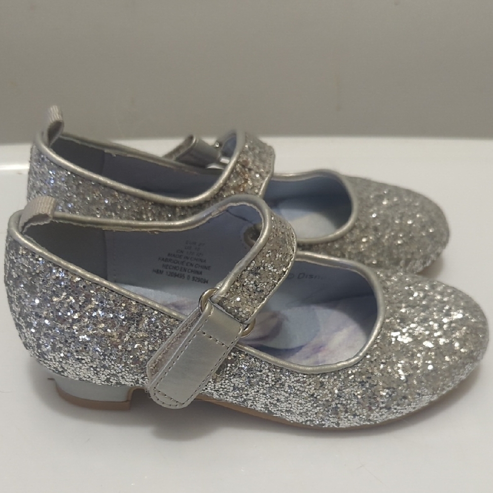 H&M Glittery Silver Kids Elsa Frozen Dress Shoes